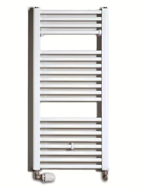Bílý kombinovaný trubkový radiátor Thermal Trend KD o rozměru 45x96 cm.