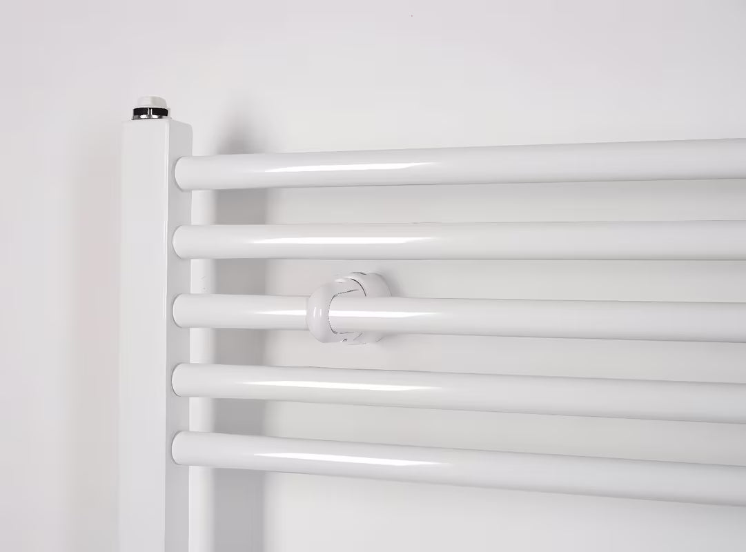 Bílý kombinovaný trubkový radiátor Thermal Trend KD 132x75 cm vhodný do koupelny
