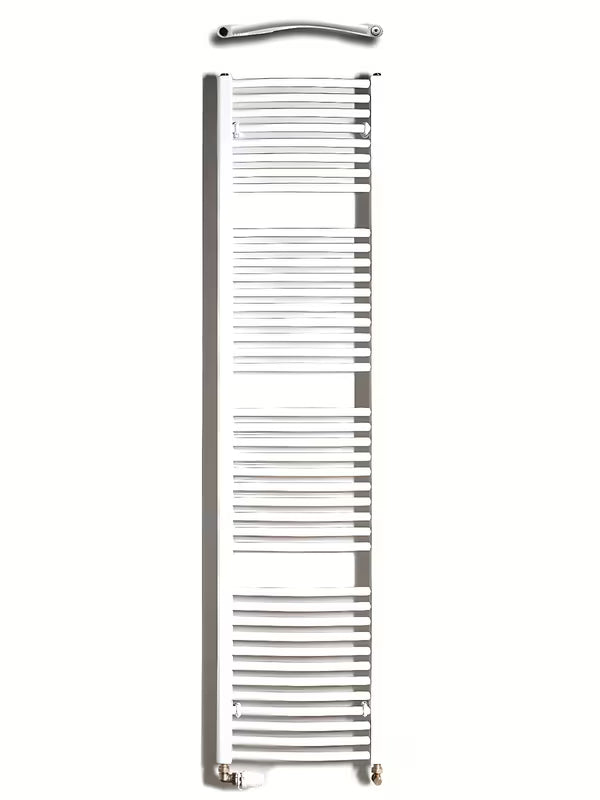 Bílý kombinovaný trubkový radiátor Thermal Trend KDO 45x185 cm do koupelny.