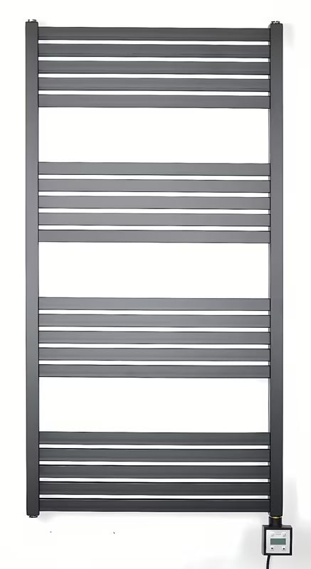 Elektrický radiátor Thermal Trend KH Economy 120x60 cm v černé matné barvě s termostatem KTX 3