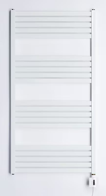 Bílý elektrický radiátor Thermal Trend KH Economy 120x60 cm s termostatem KTX 4 a LED displejem.