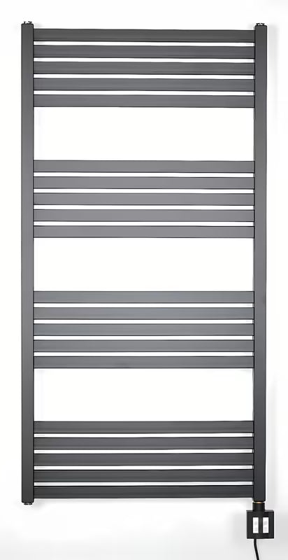 Elektrický radiátor Thermal Trend KH Economy 60x120 cm v černé matné barvě s termostatem KTX 4
