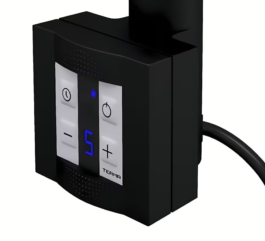 Elektrický radiátor Thermal Trend KH Economy 60x120 cm v černé matné barvě s termostatem KTX 4