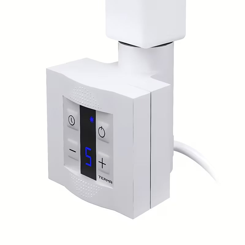 Bel električni radiator Thermal Trend KH Economy 60x150 cm s termostatom KTX in modrim LED-zaslonom.