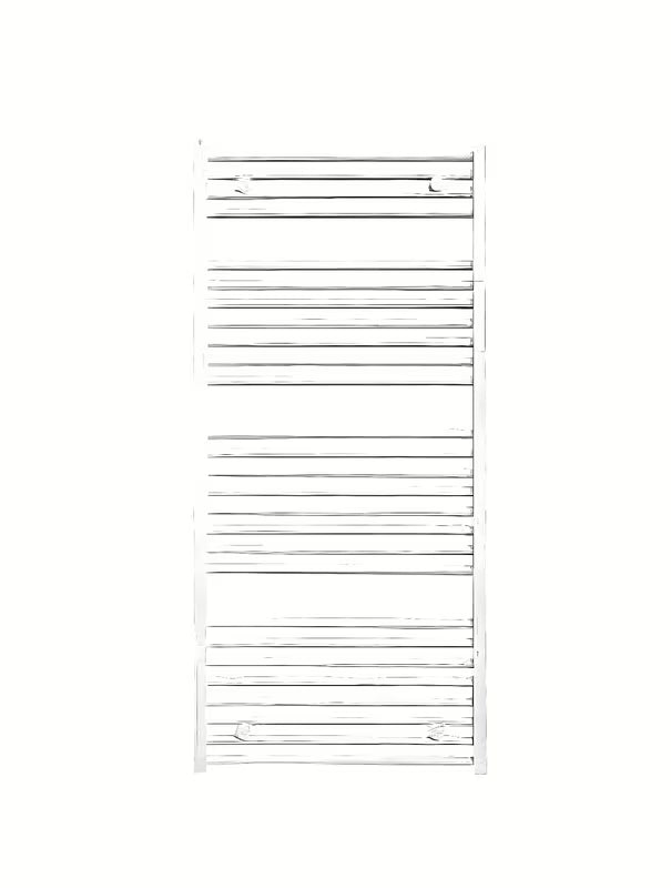 Bílý kombinovaný trubkový radiátor Thermal Trend Km o rozměru 123,3x90 cm.