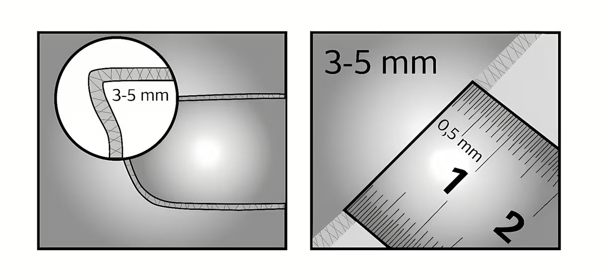 Bílé umyvadlo na desku Triomini Slim 38,5 x 38,5 cm z tenkostěnné keramiky