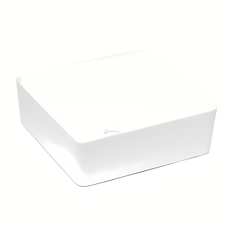 Bílé umyvadlo na desku Triomini Slim z tenké keramiky, provedení bez přepadu.