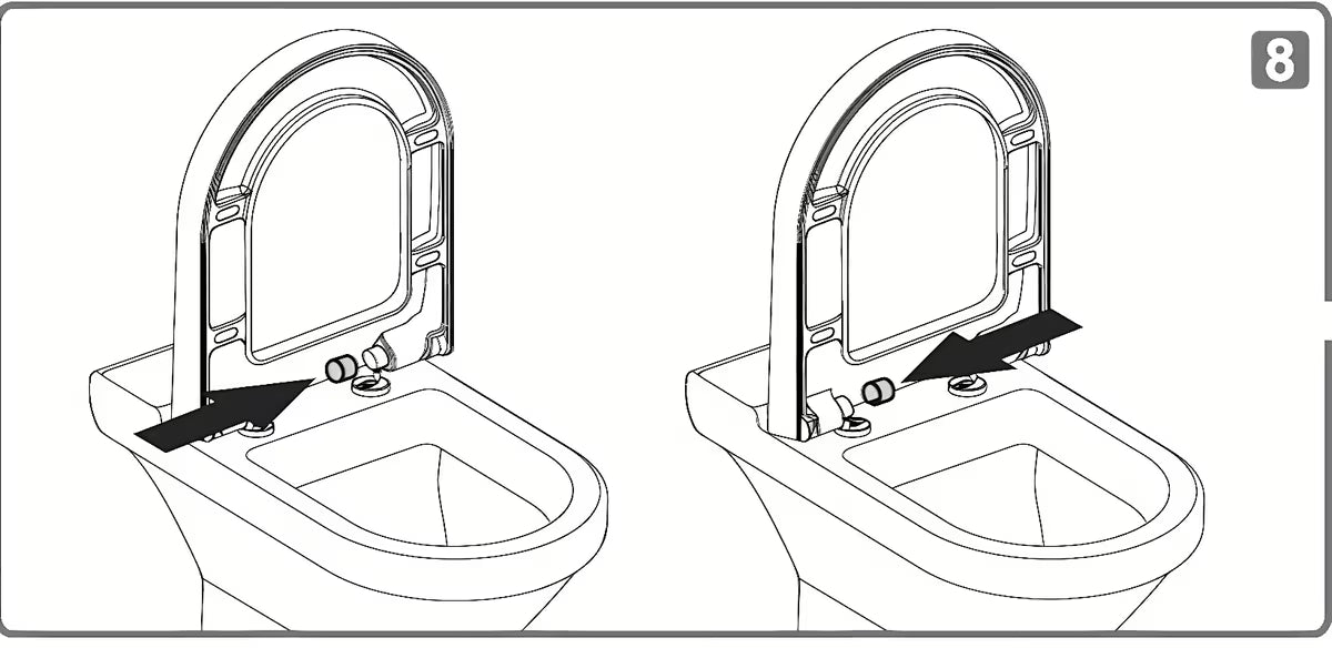 Bílé WC sedátko Vitra z duroplastu s kovovými panty a skrytým uchycením