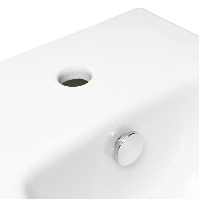 Bílý závěsný bidet Vitra Integra s otvorem na baterii a přepadem