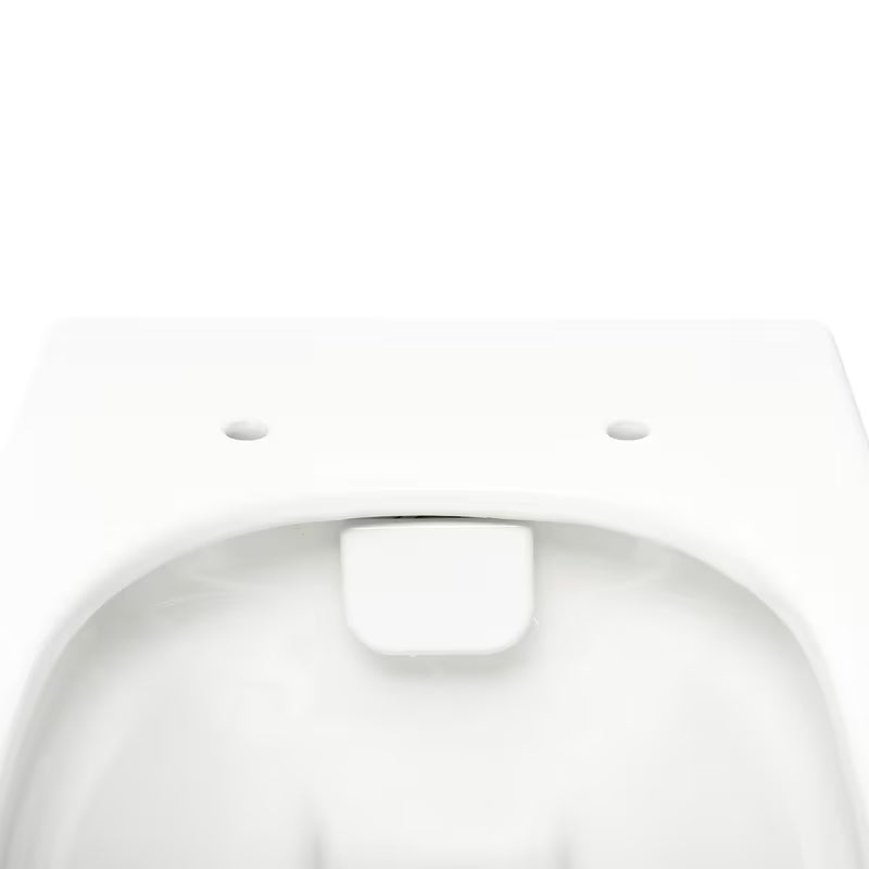 Bílé závěsné WC VitrA Integra bez splachovacího okruhu s technologií Rim-Ex a sedátkem SoftClose.