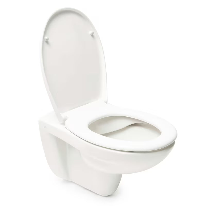 Závěsné WC Vitra Normus v bílé barvě bez splachovacího okruhu se sedátkem SoftClose.