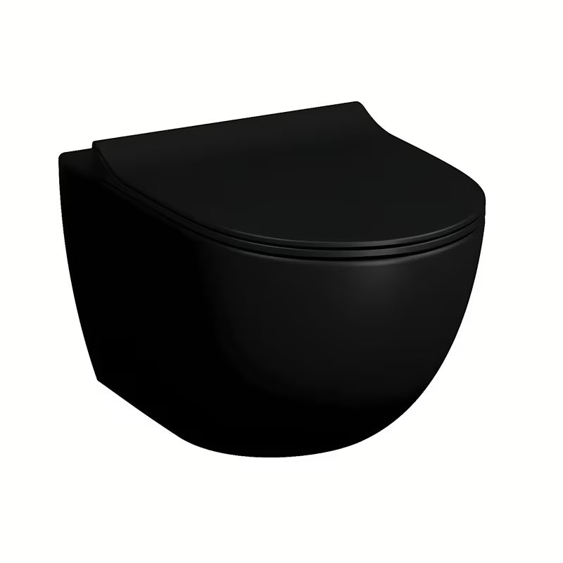 WC sedátko Vitra Sento v černo-matné barvě z duroplastu se SoftClose a EasyLock