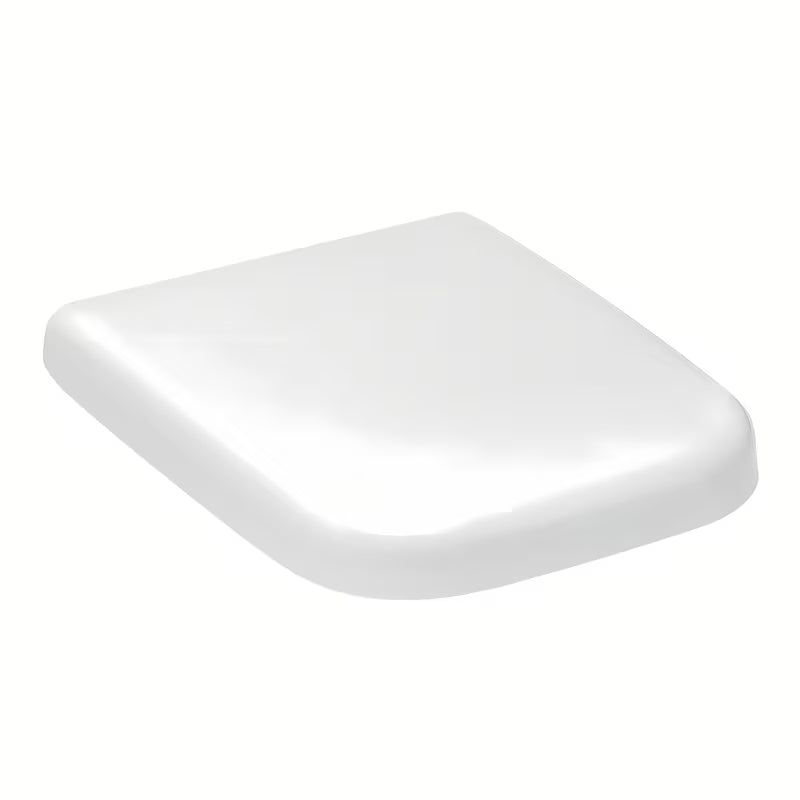 Bílé WC sedátko Vitra Shift z duroplastu se SoftClose a kovovými panty se skrytým uchycením.