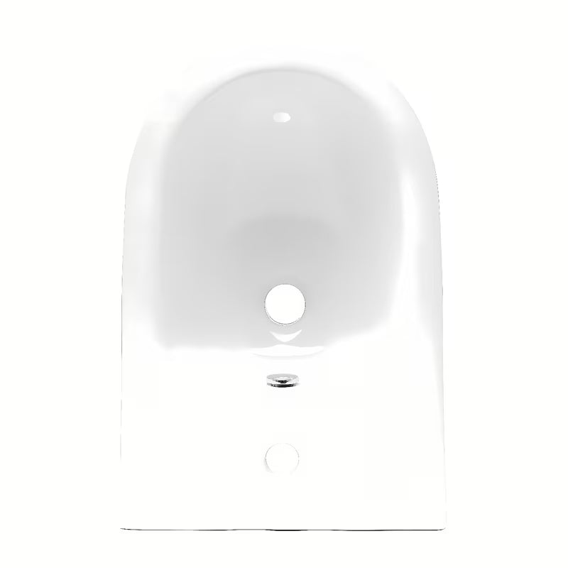 Bílý závěsný bidet VitrA Shift se skrytým uchycením keramiky bez rušivých krytek a otvorů.