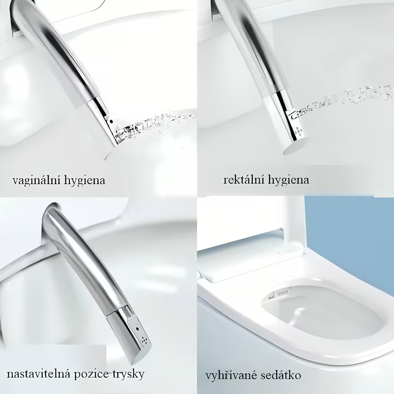 Bílé inteligentní WC s bidetem VitrA V-Care s vyhřívaným sedátkem a sprchovými funkcemi