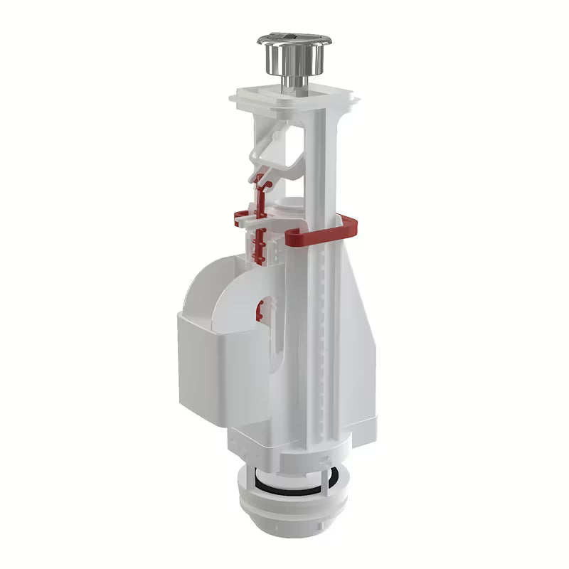 Vypouštěcí ventil Alca v chromovém provedení pro keramické splachovací nádržky s DualFlush ovládáním