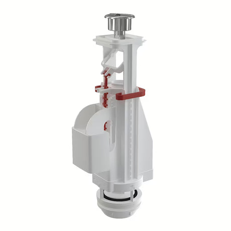 Vypouštěcí ventil Alca v chromovém provedení pro keramické splachovací nádržky s DualFlush ovládáním
