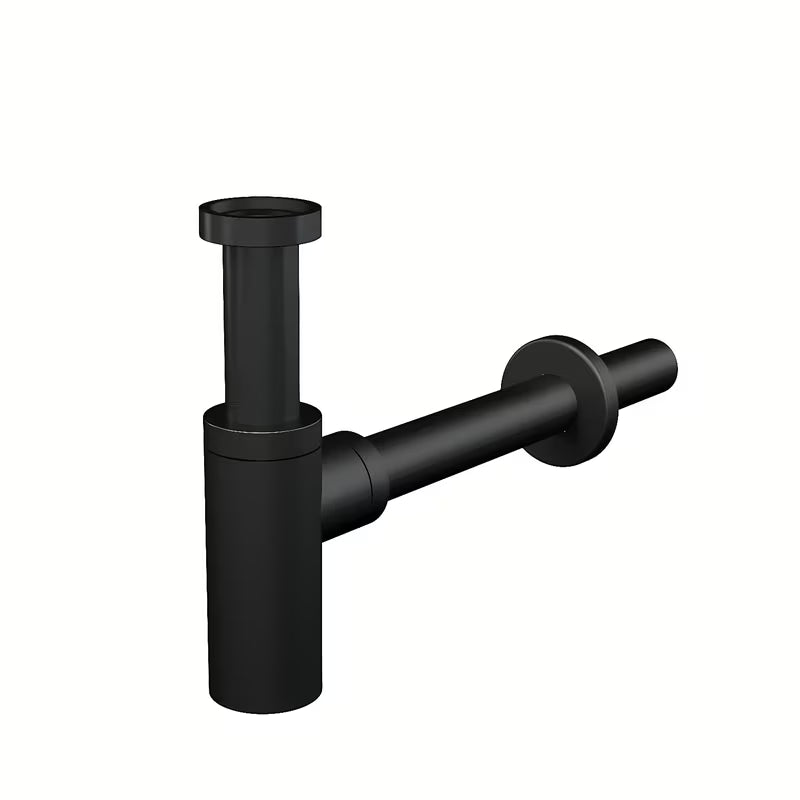 Alca designový umyvadlový sifon DN32 v černé matné povrchové úpravě pro odpad Ø32 mm.