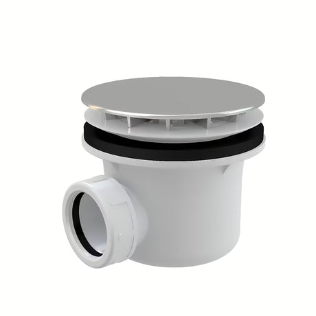 Pochromovaný sifon Alca pro sprchovou vaničku s odtokovým otvorem Ø90 mm
