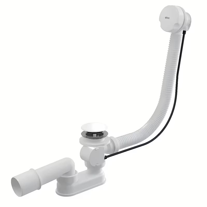 Vanový automat Alca pro standardní vany s odtokovým otvorem Ø52 mm a přepadem až 80 cm.