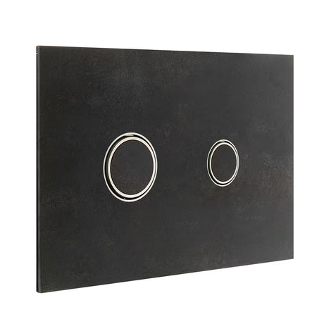 Černo-matné ovládací tlačítko Alca pro nádržky Alcaplast ze série Metal.