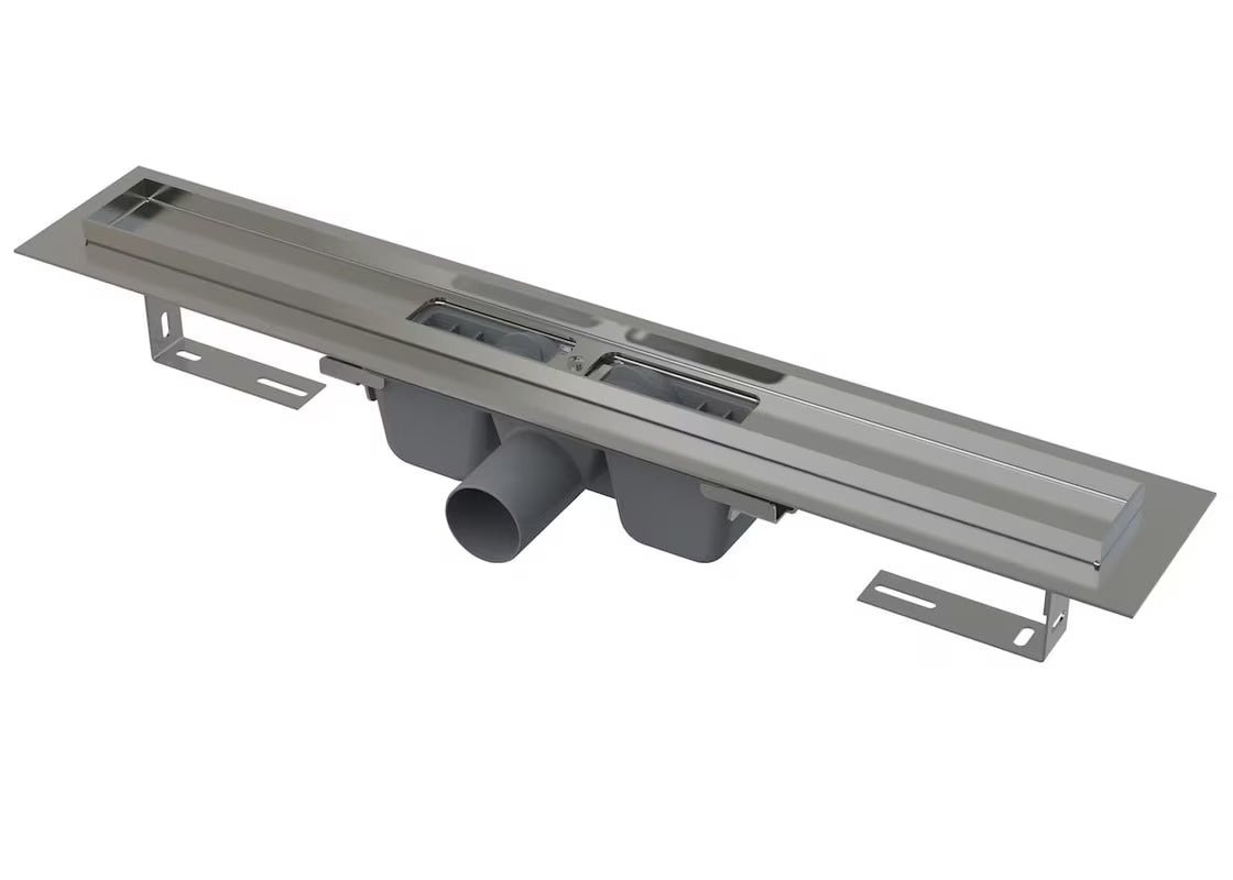 Nerezový sprchový žlab Alca Chrome 65 cm pro sprchy v úrovni podlahy