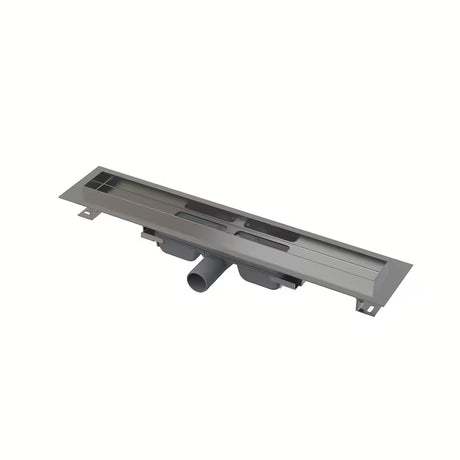 Nerezový sprchový žlab Alca pro sprchy v úrovni podlahy se šířkou roštu 85 cm