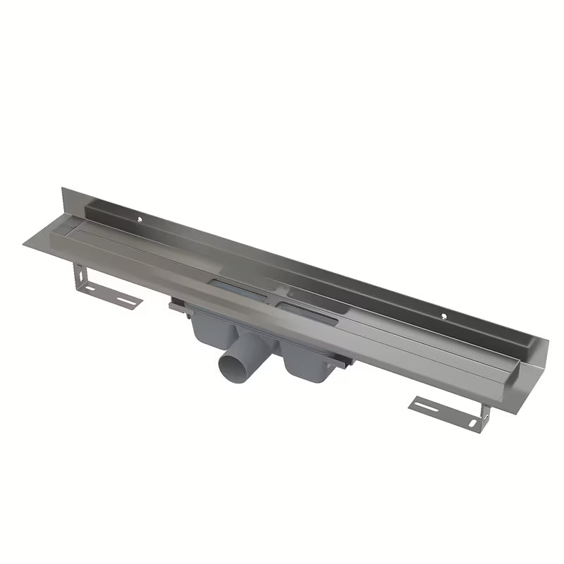 Nerezový sprchový žlab Alca APZ16 pro instalaci ke stěně, délka roštu 115 cm