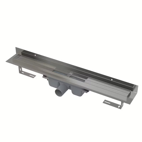 Nerezový sprchový žlab Alca APZ16 pro instalaci ke stěně, délka roštu 115 cm