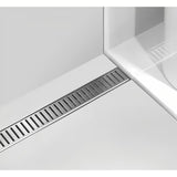 Nerezový sprchový žlab Alca Chrome 95 cm pro odvodnění sprchy v úrovni podlahy