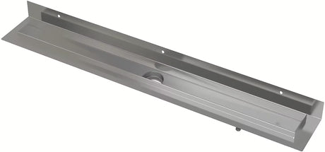 Nerezový sprchový žlab Alca APZ23 v délce 85 cm pro podlahovou instalaci ve sprchovém koutu.