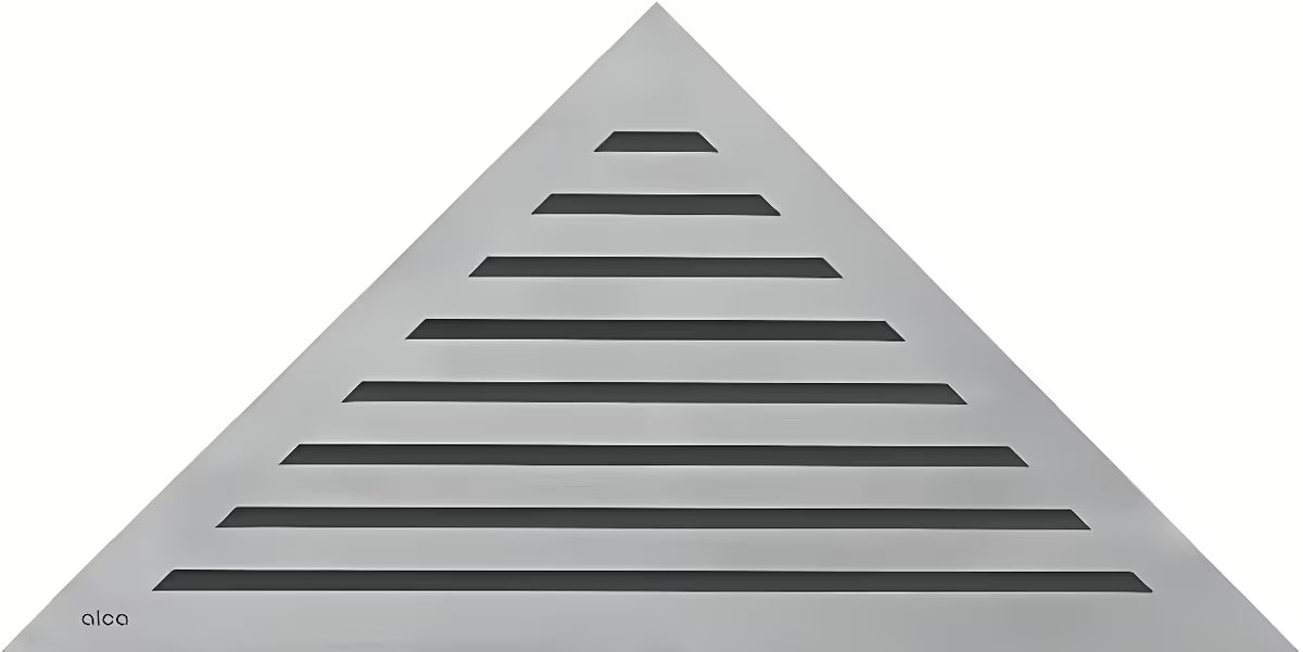 Nerjavno jeklen rešetka za kanaleto Alca Life v krtačeno mat izvedbi pro talni kanal ARZ1