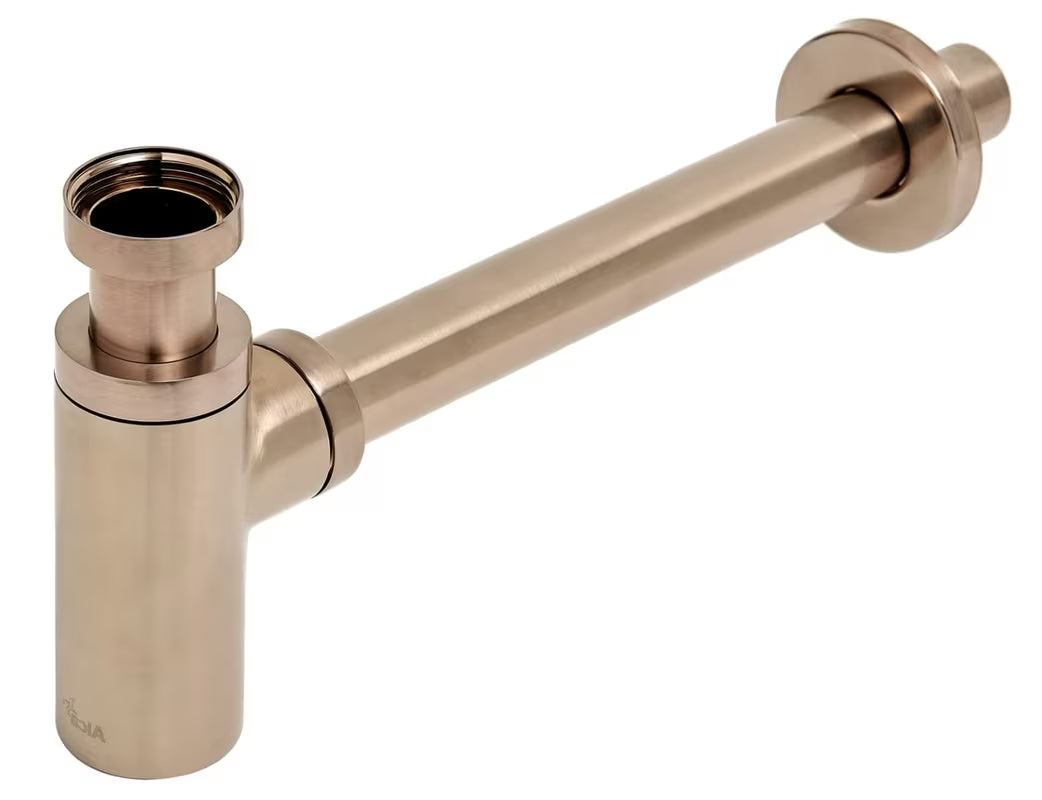 Alca Individual umyvadlový sifon DN32 v provedení rose gold mat s kovovou rozetou
