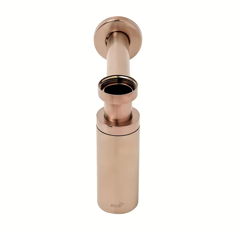Alca Individual umyvadlový sifon DN32 v provedení rose gold mat s kovovou rozetou