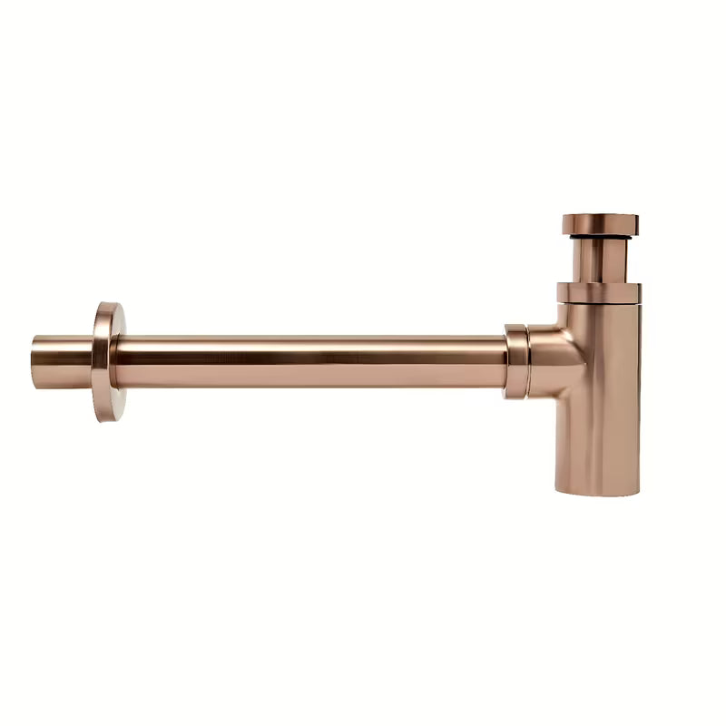 Alca Individual umyvadlový sifon DN32 v provedení rose gold mat s kovovou rozetou