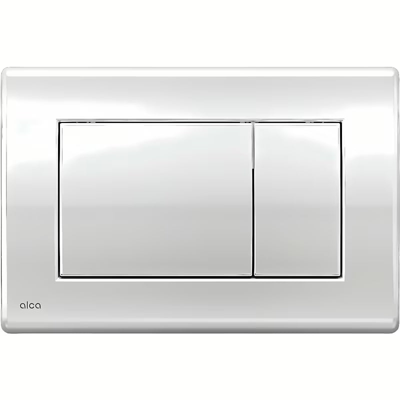 Ovládací tlačítko Alca Chrome v provedení chrom-lesk pro instalační systémy a WC nádrže pro zazdění.
