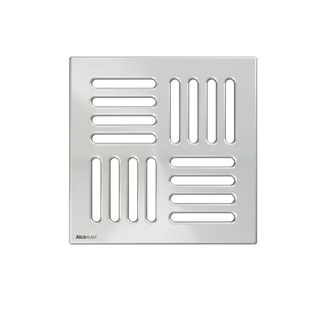 Podlahová vpusť Alca pro rámeček 150×150 mm s masivní nerezovou mřížkou