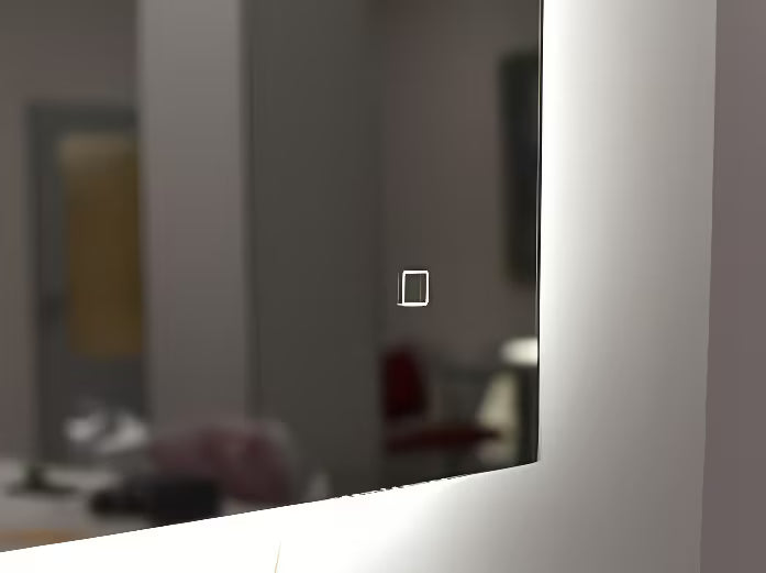 Obdélníkové LED zrcadlo Amirro 60x80 cm se senzorem a neutrálním bílým osvětlením 4000K.