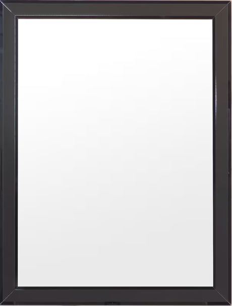 Obdélníkové koupelnové zrcadlo 60x80 cm s fazetovanými lištami v odstínu černá antracit.