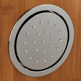Sprchový hydromasážní panel Anima Bamboo Shower z bambusu s hlavovou a ruční sprchou a masážními tryskami.