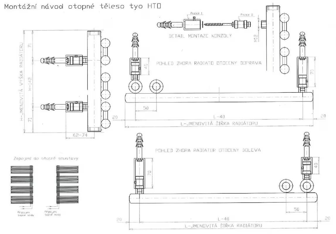 Bílý kombinovaný koupelnový radiátor Anima Henrik 50x113 cm vhodný pro vytápění i sušení ručníků.