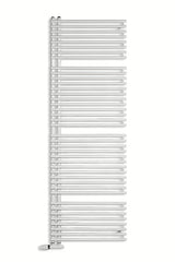Bílý kombinovaný koupelnový radiátor Anima Henrik 60x178 cm pro vytápění a sušení ručníků.