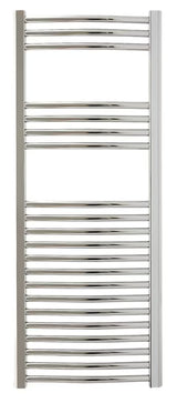 Kombinovaný koupelnový radiátor Anima Marcus 450x1118 mm v chromovém provedení s prohnutým profilem.