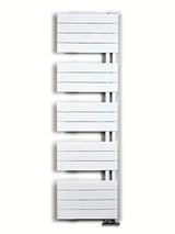 Bílý kombinovaný koupelnový radiátor Anima Oliver 45x151 cm pro vytápění a sušení ručníků.