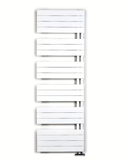Bílý kombinovaný koupelnový radiátor Anima Oliver 60x179 cm pro vytápění a sušení ručníků