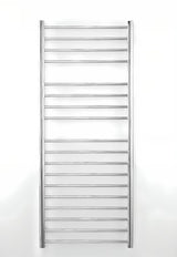 Kombinovaný koupelnový radiátor Anima Paul 150x60 cm v provedení chrome z leštěné nerezové oceli.