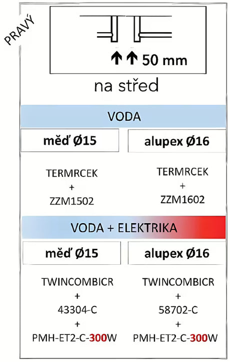 Chromový kombinovaný radiátor Anima Titus 55x125 cm se středovým připojením 50 mm