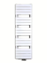 Bílý kombinovaný radiátor Anima Viktor 45x151 cm vhodný pro vytápění a sušení ručníků.