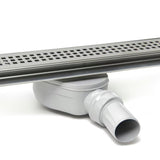 Sprchový žlab Anima 70 cm v provedení chrome s roštem 65 cm a sifonem DN40