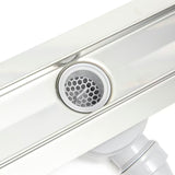 Sprchový žlab Anima 70 cm v provedení chrome s roštem 65 cm a sifonem DN40